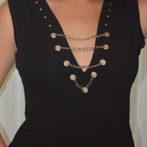 V-Neck with Chains Sleeveless (WHOLESALE)